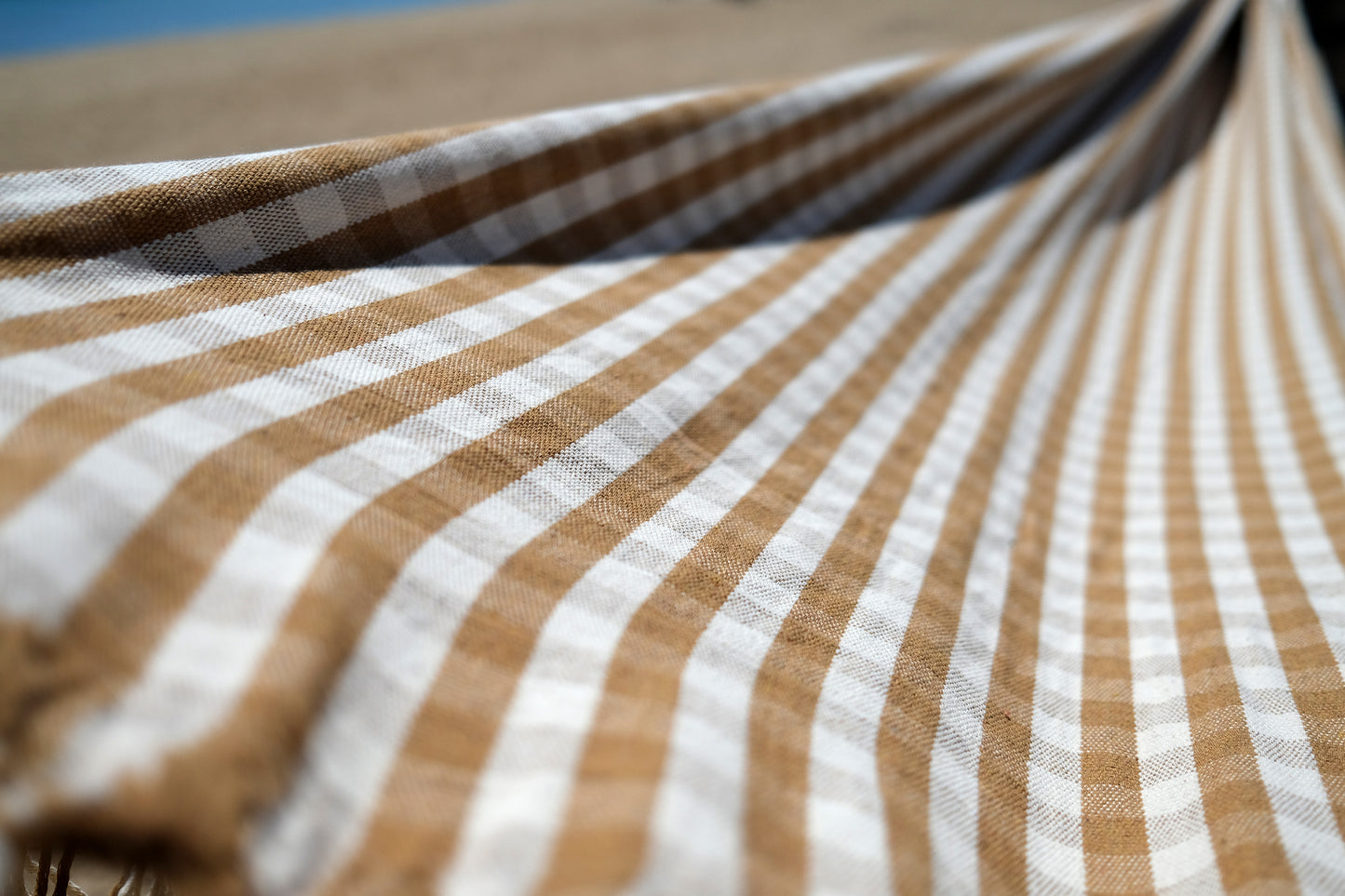 Brazilian Hammock (Beige / Brown Check #5)