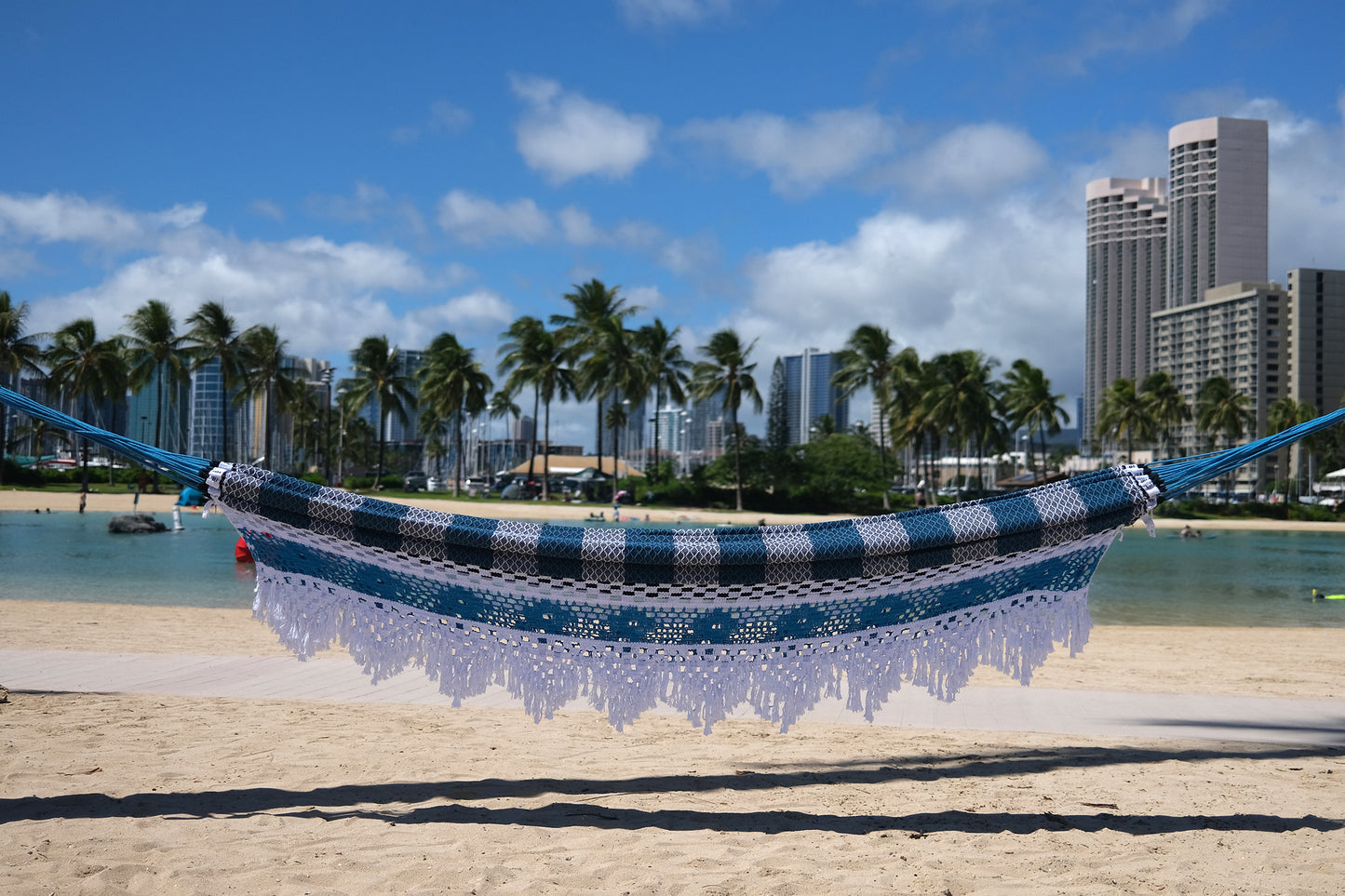 Brazilian Hammock (Blue / White #7)